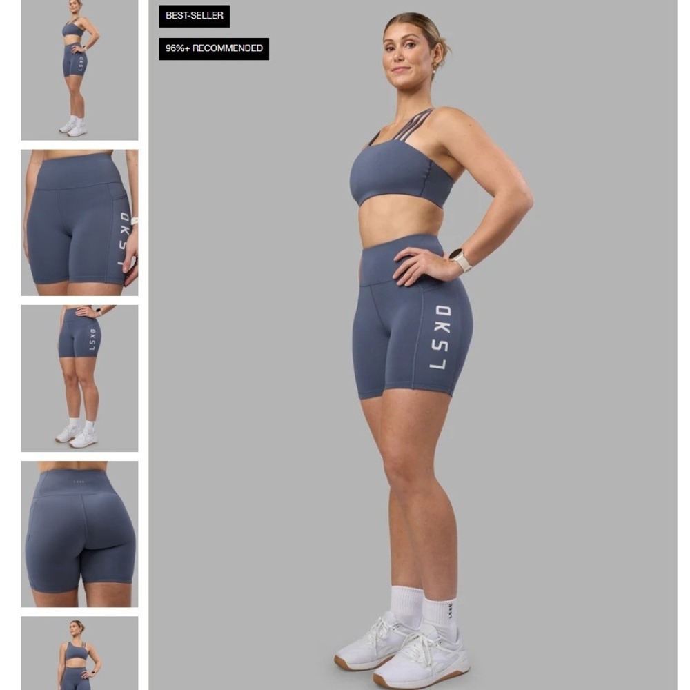 LSKD Rep Ultra High-Rise 6 Short Pockets Night Shadow Blue XL NWT NEW